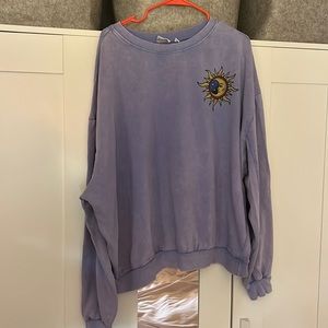 Mighty fine womens 1x purple astrology sweatshirt